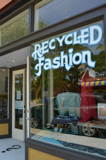 retail store front upcycled alternative clothing